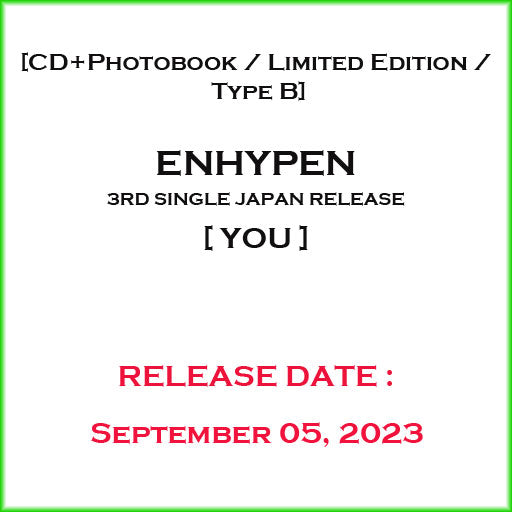 엔하이픈 | ENHYPEN 3RD SINGLE JAPAN RELEASE [ YOU ] CD+Photobook / Limited ...