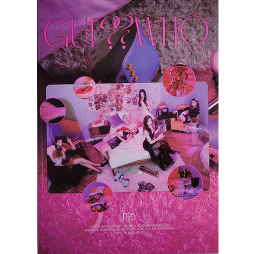 ITZY Mini Album - GUESS WHO [ DAY ver. ] CD + Photobook + Photocard + Mini  Folding Poster + Sticker Pack + Newspaper + OFFICIAL POSTER