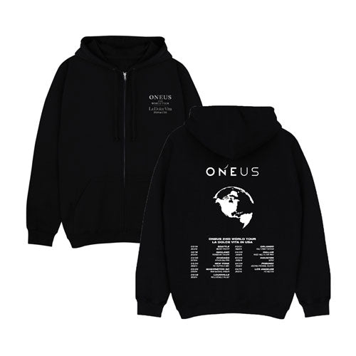 ONEUS 2ND WORLD TOUR [ La Dolce Vita ] ZIP-UP HODDIE |BLACK