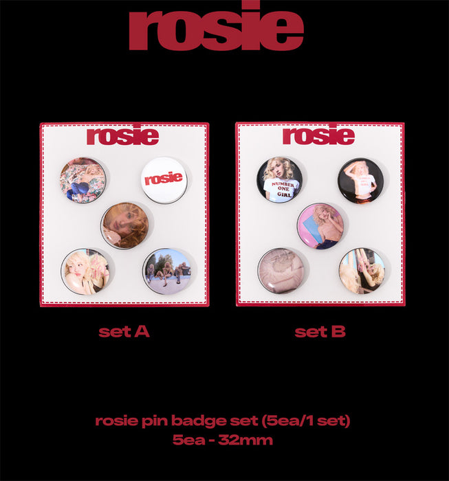 ROSÉ [ ROSIE ] (MD) PIN BUTTON SET