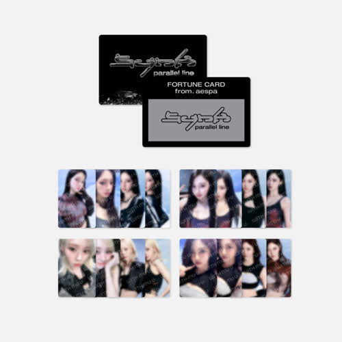 AESPA 2ND CONCERT OFFICIAL MD [ SYNK : PARALLEL LINE ] FORTUNE SCRATCH CARD SET