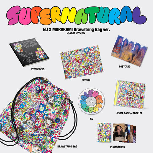 NEWJEANS 'Supernatural ' NJ X MURAKAMI (Drawstring Bag Ver.) [US RELEASE]