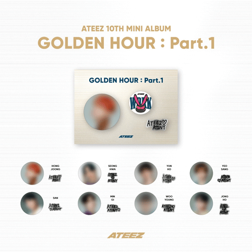 ATEEZ GOLDEN HOUR: Part.1 OFFICIAL MD [ BADGE SET ]