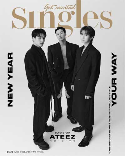 싱글즈 | SINGLES 2024-01 [ YEOSANG, SAN, WOOYOUNG ] + 1 POSTCARD