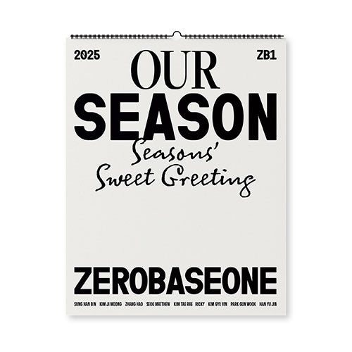 ZEROBASEONE 2025 WALL CALENDAR [ OUR SEASON ]