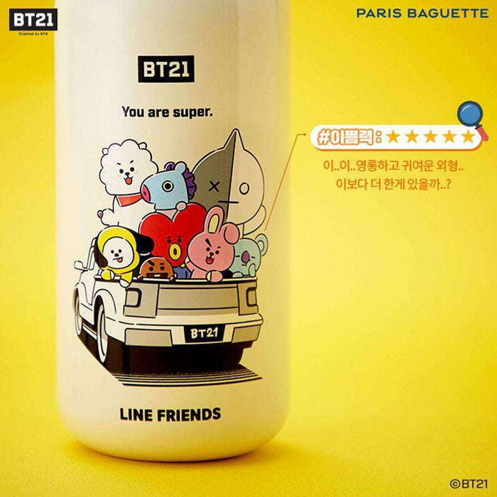 MUSIC PLAZA Goods BT21 x PARIS BAGUETTE  BOTTLE TUMBLER | OFFICIAL MD