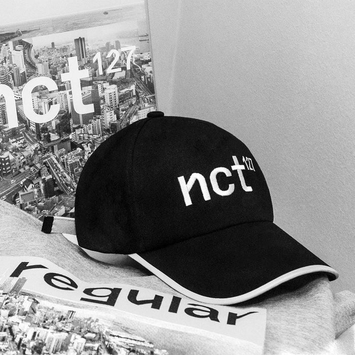 MUSIC PLAZA Goods NCT 127 Regular-Irregular Black Dad Hat with Long Strap