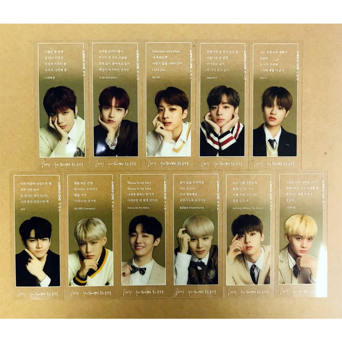 WANNA-ONE CLEAR BOOKMARK SET