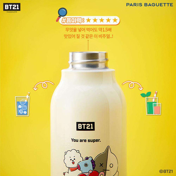 MUSIC PLAZA Goods BT21 x PARIS BAGUETTE  BOTTLE TUMBLER | OFFICIAL MD