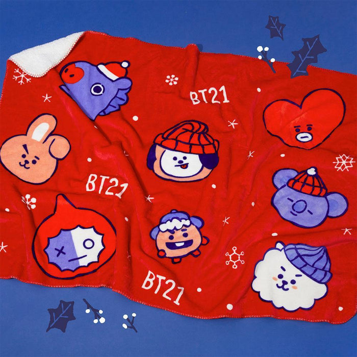 MUSIC PLAZA Goods BT21* CHRISTMAS WINTER BLANKET | LINE FRIENDS  OFFICIAL MD