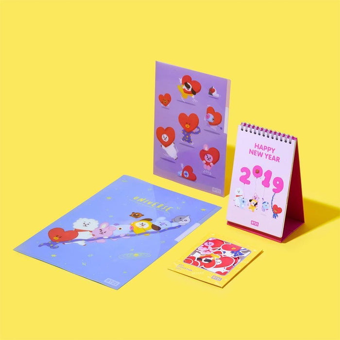 MUSIC PLAZA Photo Book BT21* LINE FRIENDS 2019 DESK CALENDAR SET