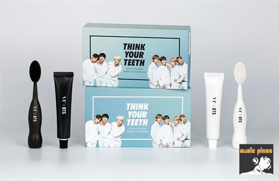 MUSIC PLAZA Goods BTS | 방탄소년단 | VT x BTS JUMBO TOOTHBRUSH KIT</br>THINK YOUR TEETH</br><font color=blue>BLACK VER.