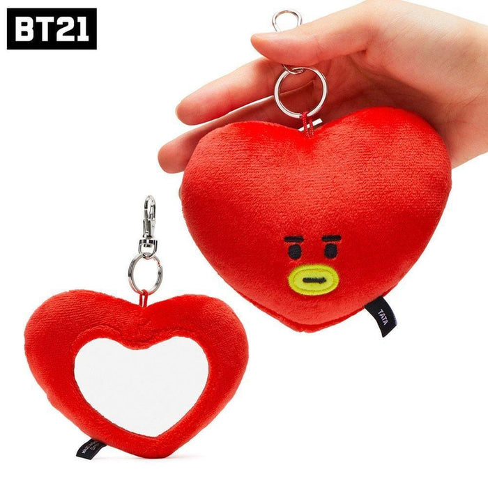 MUSIC PLAZA Goods TATA BT21 OFFICIAL GOODS [ PLUSH MIRROR BAG CHARM ] BTS