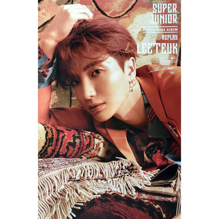 MUSIC PLAZA Poster B. E-teuk 슈퍼주니어 | SUPER JUNIOR | 8TH ALBUM REPACKAGE - REPLAY SPECIAL EDITION | POSTER