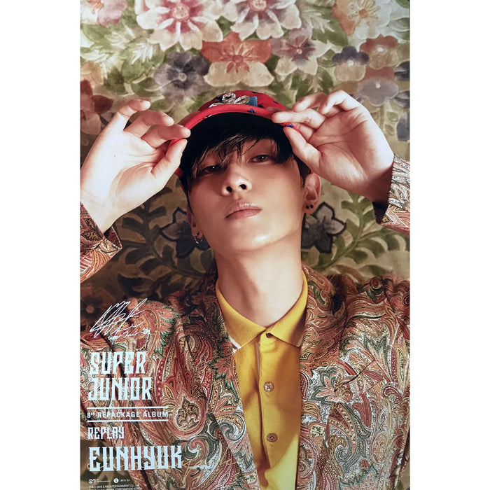 MUSIC PLAZA Poster C. Eunhyuk 슈퍼주니어 | SUPER JUNIOR | 8TH ALBUM REPACKAGE - REPLAY SPECIAL EDITION | POSTER