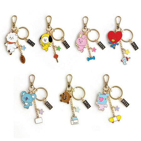 MUSIC PLAZA Goods RJ BT21 METAL KEYRING | OFFICIAL MD