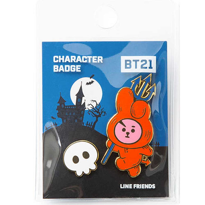 BT21 2019 HALLOWEEN COLLECTION [ METAL BADGE-  KNOCK, KNOCK WHO'S THERE] | 2PCS