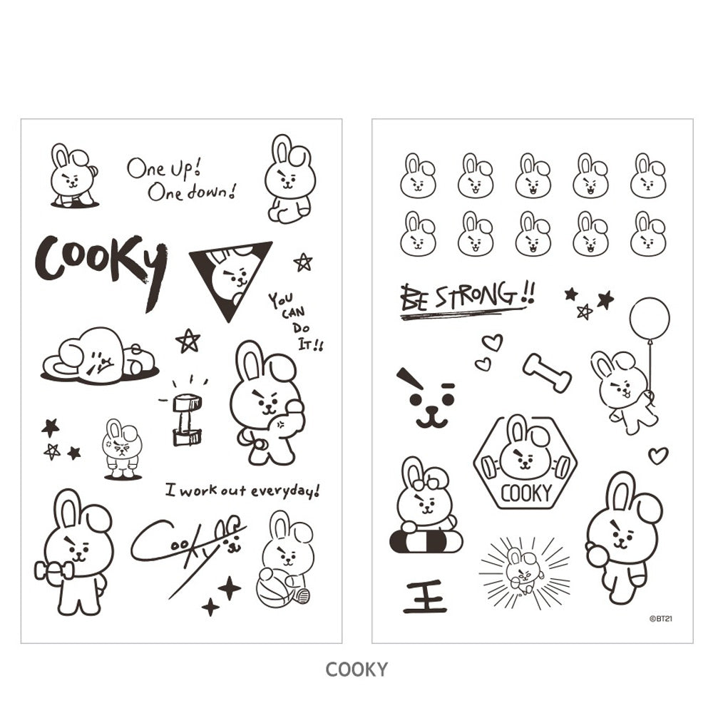 BT21 MININI TATTOO STICKER  koneshop