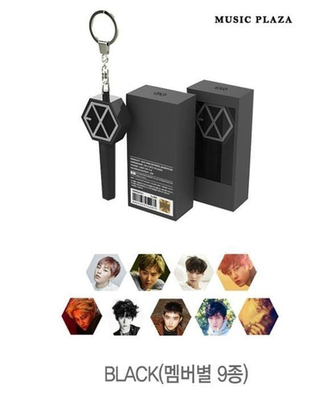 MUSIC PLAZA Light Stick Lay EXO | 엑소 | MINI KEY RING LIGHT STICK - BLACK