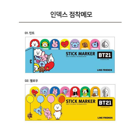 MUSIC PLAZA Goods MINT BT21 OFFICIAL INDEX STICK MAKER