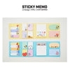 MUSIC PLAZA Goods YELLOW BT21 OFFICIAL 4 PAGE STICKY MEMO SET