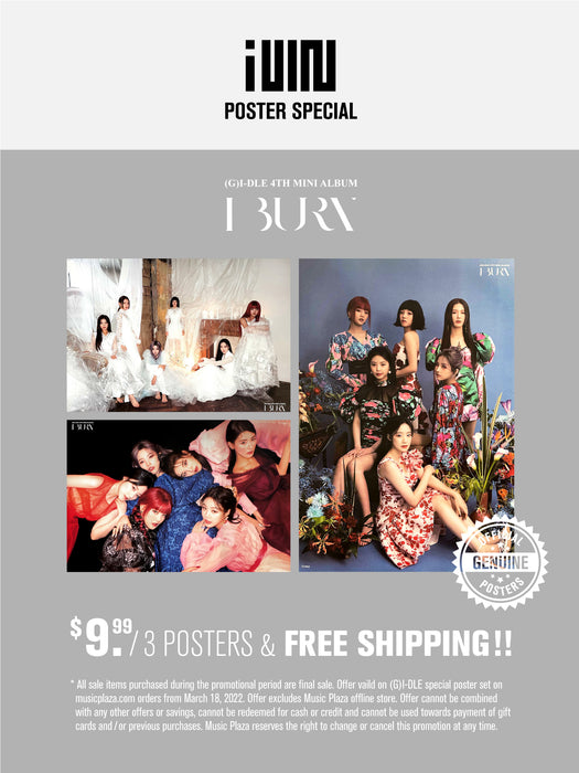 (여자) 아이들 | (G)I-DLE | 4TH MINI ALBUM [ I BURN ] | (3 SET) POSTER SPECIAL