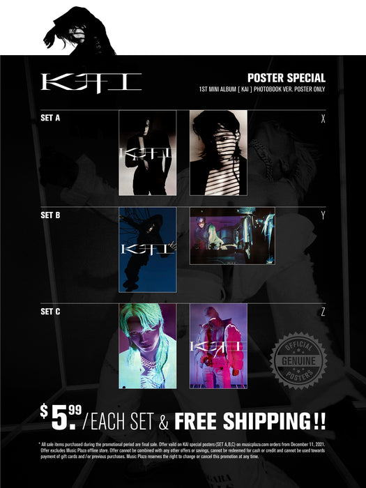 카이 | KAI | 1ST MINI ALBUM [ KAI ] | (2 SET) POSTER SPECIAL