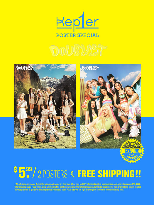 케플러 | KEP1ER | 2ND MINI ALBUM [ DOUBLAST ] | (JEWEL CASE VER.) | (2 SET) POSTER SPECIAL