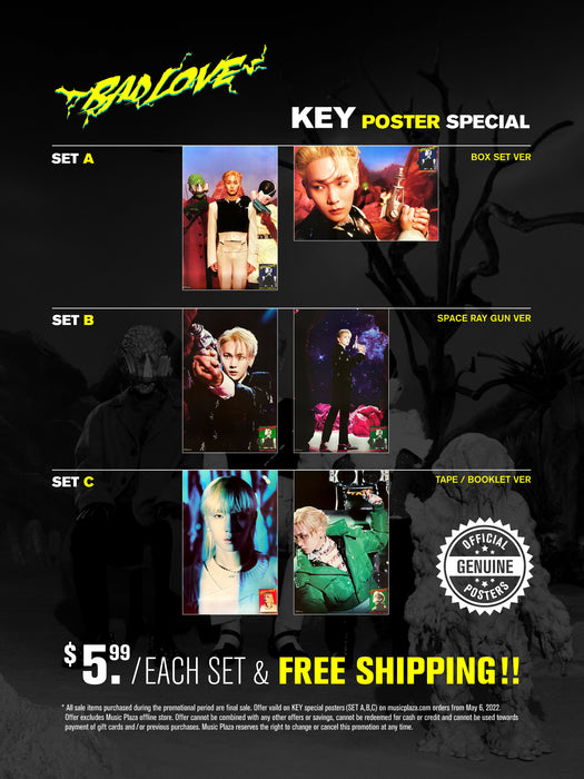 키 | KEY | 1ST MINI ALBUM [ BAD LOVE ]  | (2 SET) POSTER SPECIAL