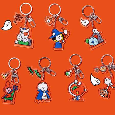 BT21 2019 HALLOWEEN COLLECTION [ KEY RING - KNOCK, KNOCK WHO'S THERE]