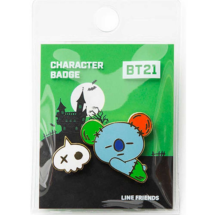 BT21 2019 HALLOWEEN COLLECTION [ METAL BADGE-  KNOCK, KNOCK WHO'S THERE] | 2PCS