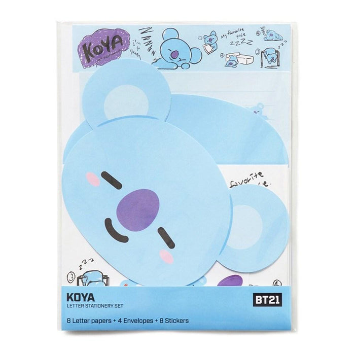 MUSIC PLAZA Goods Koya BT21 Letter Stationery Set [ Line Friends Official Goods ]