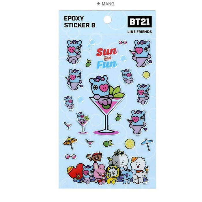 MUSIC PLAZA Goods MANG BT21 EPOXY STICKER B / OFFICIAL MD