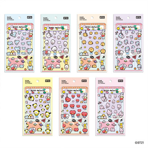 [RESERVED for tgd827] BTS BT21 fashion Clear Sticker Pack Minini