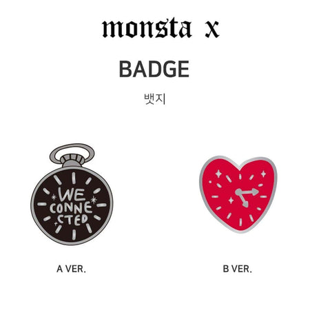 MUSIC PLAZA Goods A VERSION MONSTA X | BADGE [ 2018 WORLD TOUR THE CONNECT OFFICIAL  GOODS ]