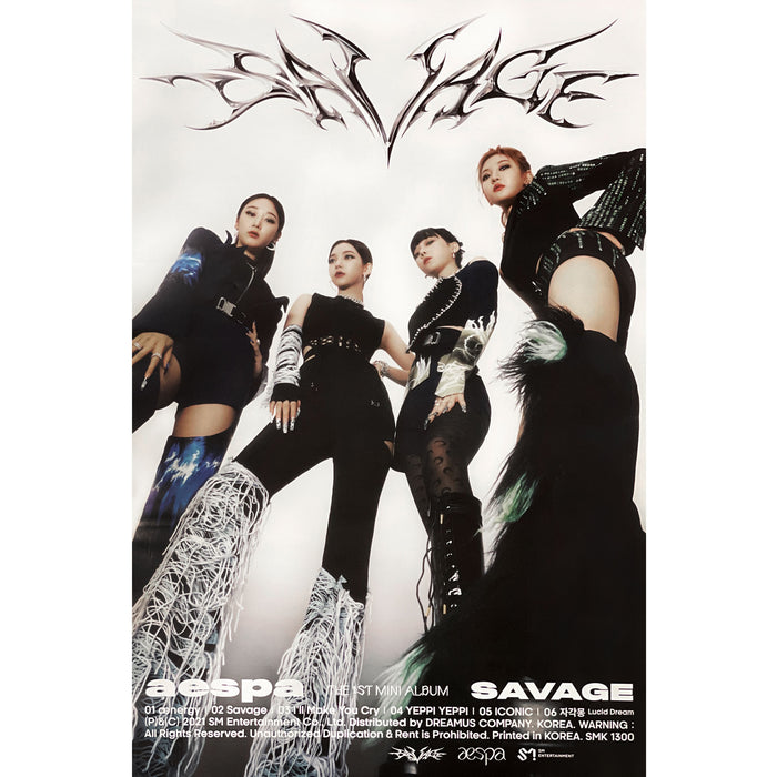 에스파 | AESPA | 1ST MINI ALBUM [ SAVAGE ] | (HALLUCINATION QUEST VER. E : GROUP) POSTER ONLY