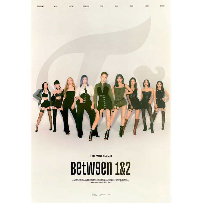 트와이스 | TWICE | 11TH MINI ALBUM [ BETWEEN 1 & 2 ] | (CRYPTOGRAPHY VER.) POSTER ONLY