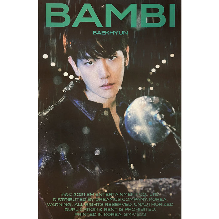 백현 | BAEKHYUN | 3RD MINI ALBUM [ BAMBI ] | (NIGHT RAIN - B VER.) POSTER ONLY