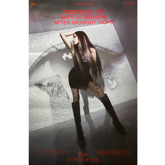 보아 | BOA | 3RD MINI ALBUM [ FORGIVE ME ] | (HATE VER.) POSTER ONLY