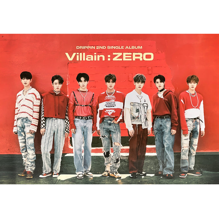 드리핀 | DRIPPIN | 2ND SINGLE ALBUM [ VILLAIN : ZERO ] | (A VER.) POSTER ONLY