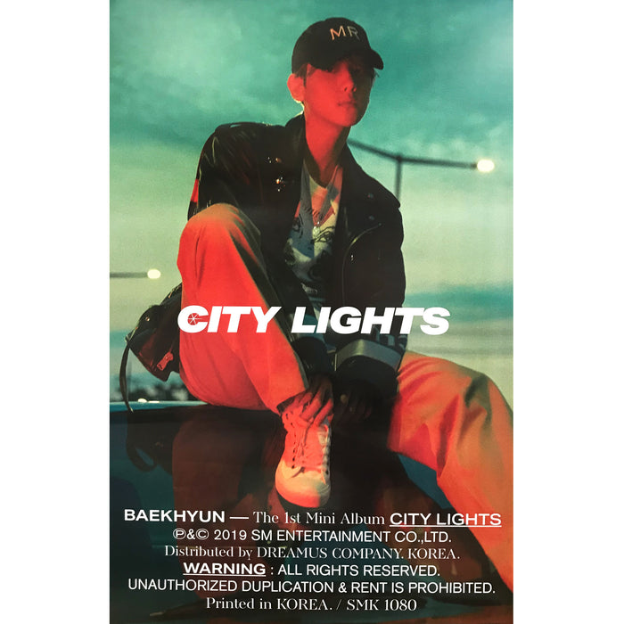 백현 | BAEKHYUN | 1ST MINI ALBUM [ CITY LIGHTS ] | (NIGHT VER.) POSTER ONLY