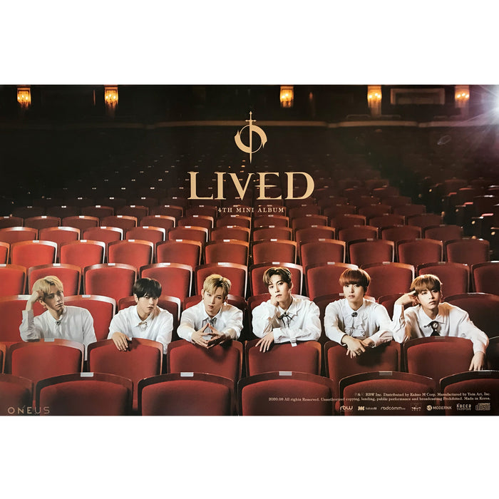 원어스 | ONEUS | 4TH MINI ALBUM [ LIVED ] | (D VER.) POSTER ONLY