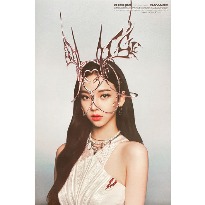 에스파 | AESPA | 1ST MINI ALBUM [ SAVAGE ] | (SYNK DIVE - KARINA VER.) POSTER ONLY