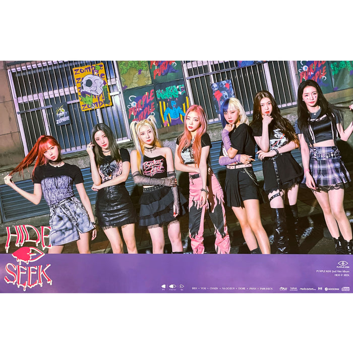 퍼플키스 | PURPLE KISS | 2ND MINI ALBUM [ HIDE & SEEK ] | (D VER.) POSTER ONLY