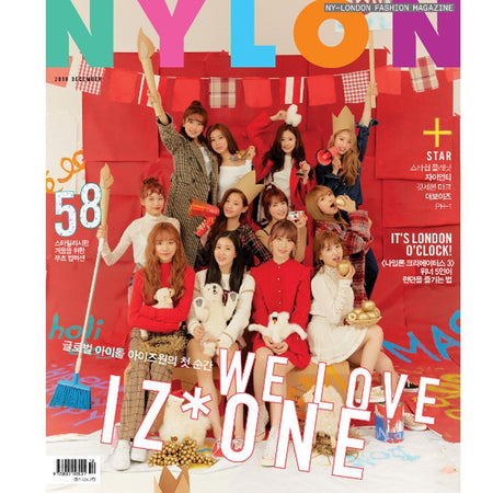 MUSIC PLAZA Magazine NYLON 2018-12 [ COVER - IZ* ONE ] MAGAZINE + FOLDED POSTER ON PACK + SPECIAL GIFT(LIP TIN)