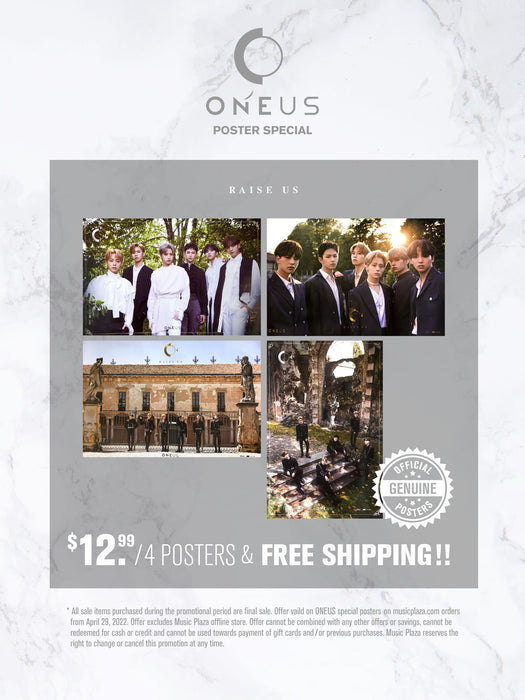 원어스 | ONEUS | 2ND MINI ALBUM [ RAISE US ] | (4 SET) POSTER SPECIAL