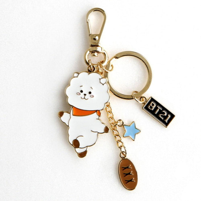 MUSIC PLAZA Goods RJ BT21 METAL KEYRING | OFFICIAL MD