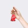 MUSIC PLAZA Goods RED VELVET LEATHER TASSEL KEYCHAIN [ OFFICIAL MD ]