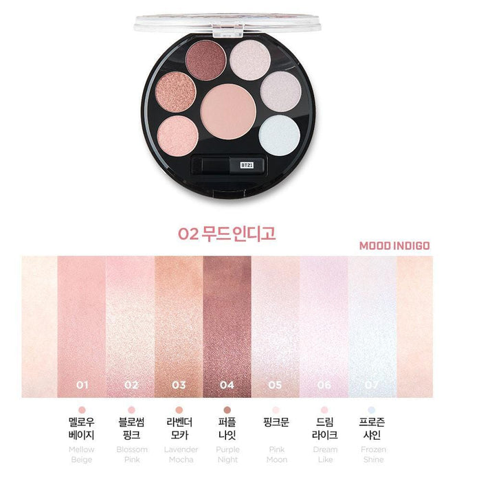 MUSIC PLAZA Goods 01 MOOD BROWN BT21* VT COSMETIC EYESHADOW PALETTE