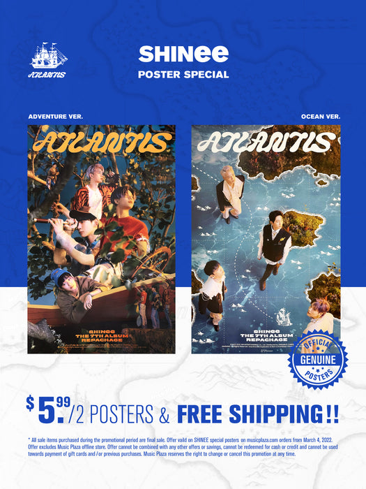 샤이니 | SHINEE | 7TH ALBUM REPACKAGE [ ATLANTIS ] | (2 SET) POSTER SPECIAL